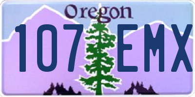 OR license plate 107EMX