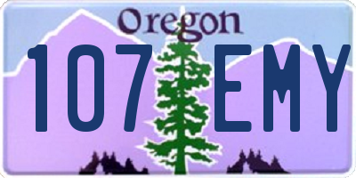 OR license plate 107EMY