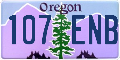OR license plate 107ENB