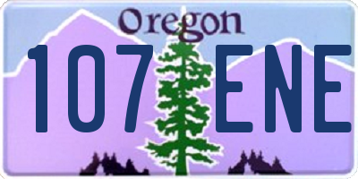 OR license plate 107ENE