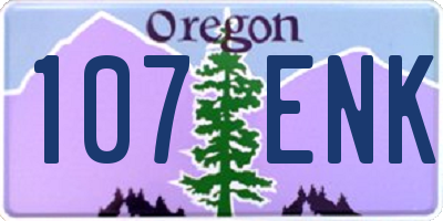 OR license plate 107ENK