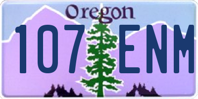 OR license plate 107ENM