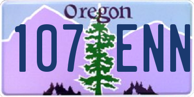 OR license plate 107ENN
