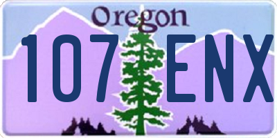 OR license plate 107ENX