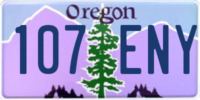OR license plate 107ENY