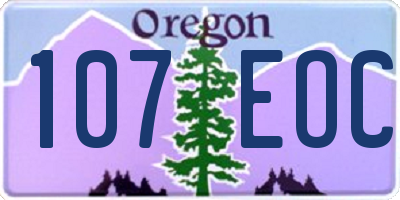 OR license plate 107EOC