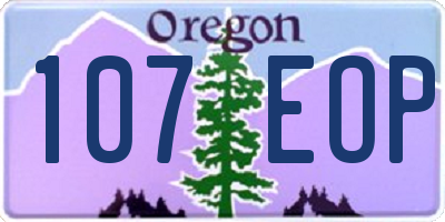 OR license plate 107EOP