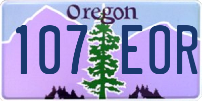 OR license plate 107EOR