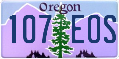 OR license plate 107EOS