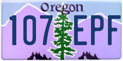 OR license plate 107EPF