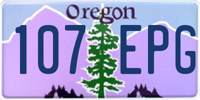 OR license plate 107EPG