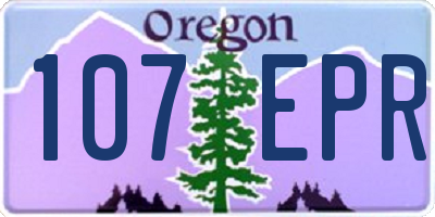 OR license plate 107EPR