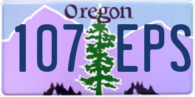 OR license plate 107EPS
