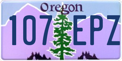OR license plate 107EPZ