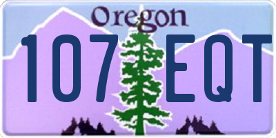 OR license plate 107EQT