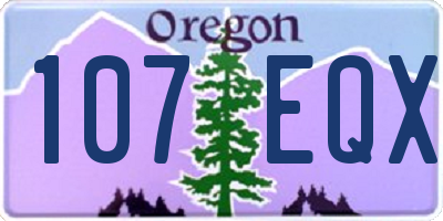 OR license plate 107EQX