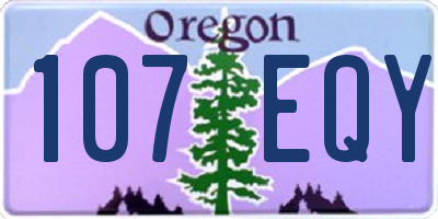 OR license plate 107EQY