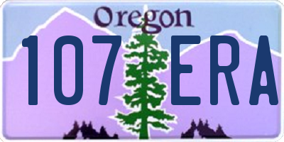 OR license plate 107ERA