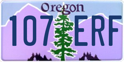 OR license plate 107ERF