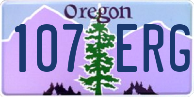 OR license plate 107ERG