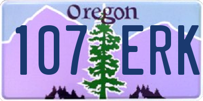 OR license plate 107ERK