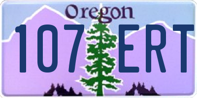 OR license plate 107ERT