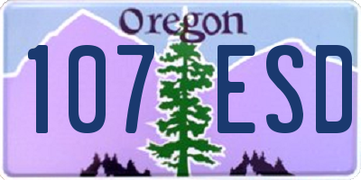 OR license plate 107ESD