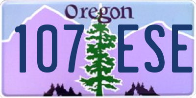 OR license plate 107ESE
