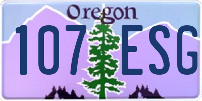 OR license plate 107ESG