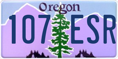 OR license plate 107ESR