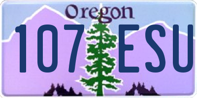 OR license plate 107ESU