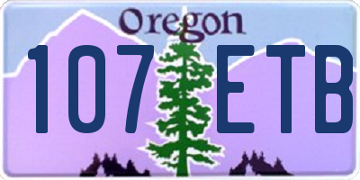 OR license plate 107ETB