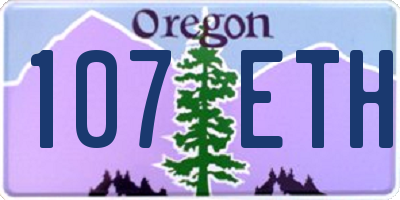 OR license plate 107ETH