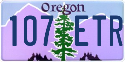 OR license plate 107ETR