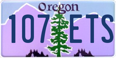 OR license plate 107ETS