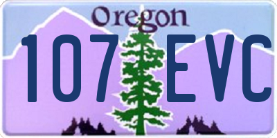 OR license plate 107EVC