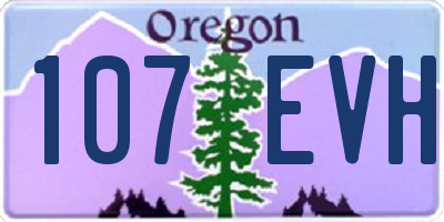 OR license plate 107EVH