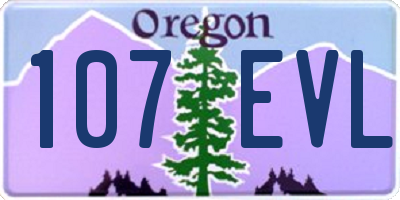 OR license plate 107EVL
