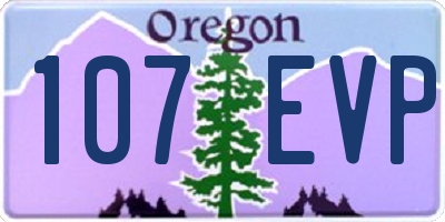 OR license plate 107EVP