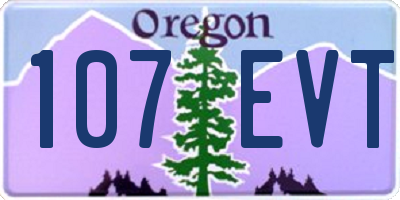 OR license plate 107EVT