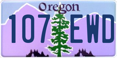OR license plate 107EWD