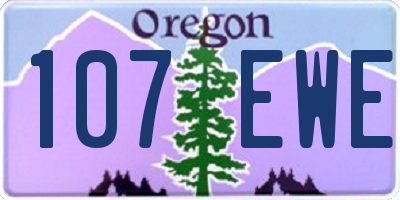 OR license plate 107EWE