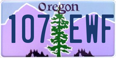 OR license plate 107EWF