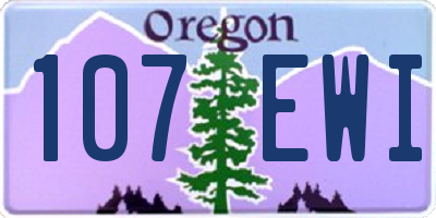 OR license plate 107EWI