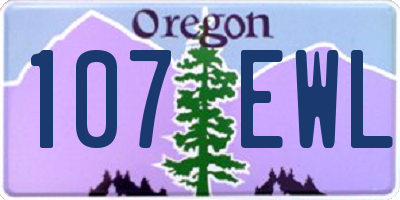 OR license plate 107EWL