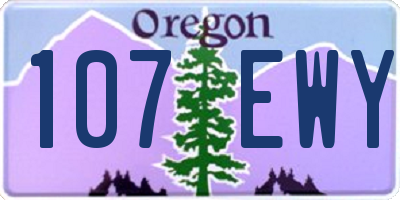 OR license plate 107EWY
