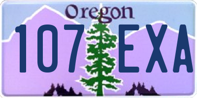OR license plate 107EXA