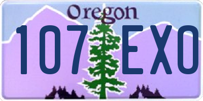 OR license plate 107EXO