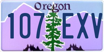 OR license plate 107EXV