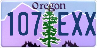 OR license plate 107EXX
